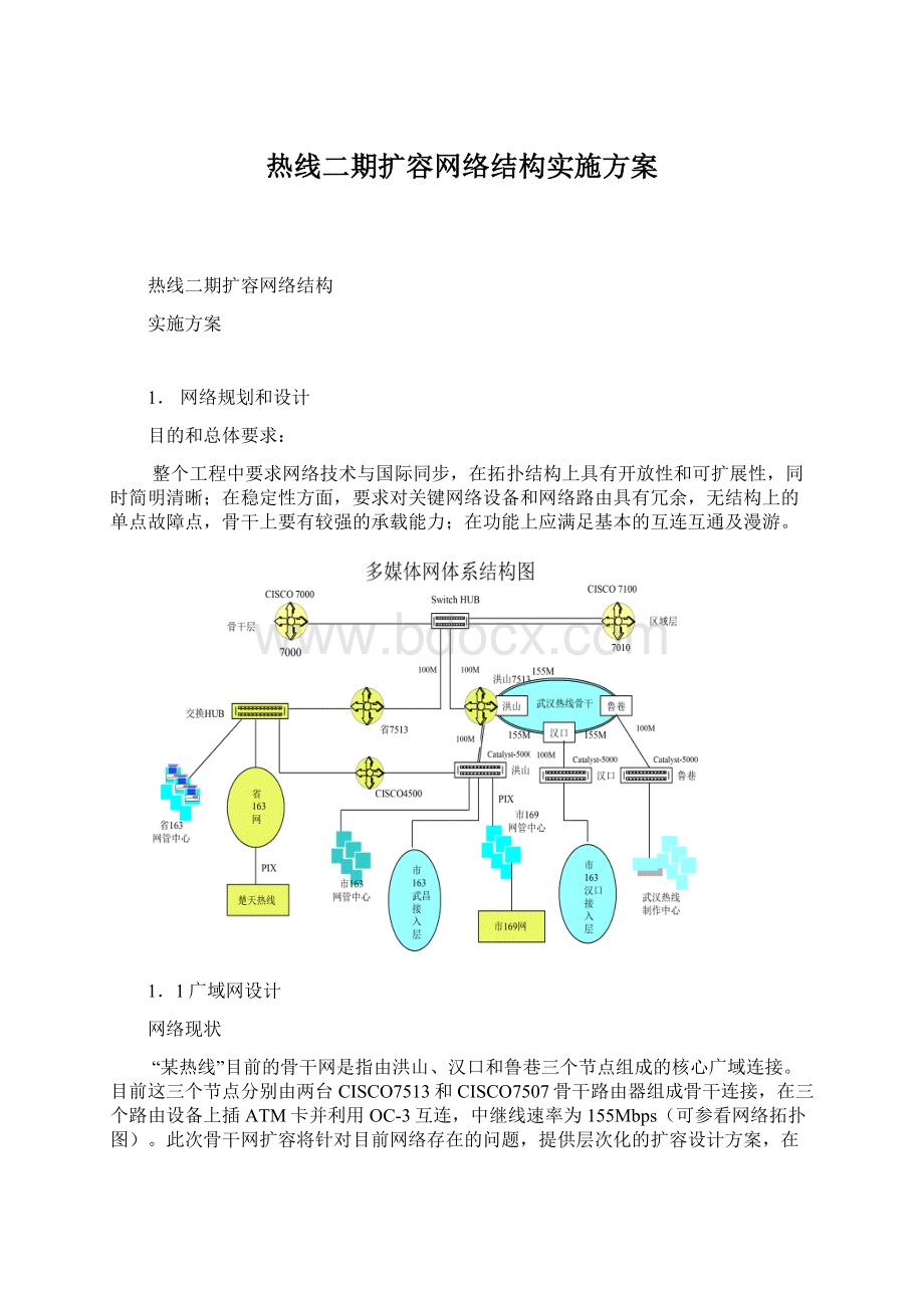 热线二期扩容网络结构实施方案.docx_第1页