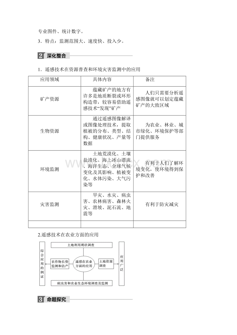 高考地理一轮复习第1章地理环境与区域发展第28讲地理信息技术在区域地理环境研究中的应用教师用书必修3Word格式.docx_第2页