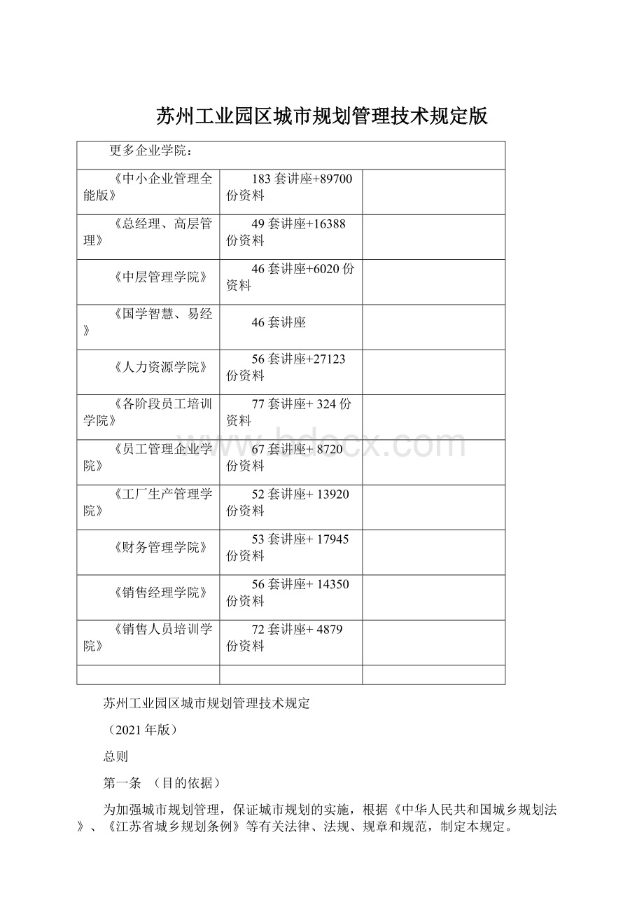 苏州工业园区城市规划管理技术规定版Word格式文档下载.docx