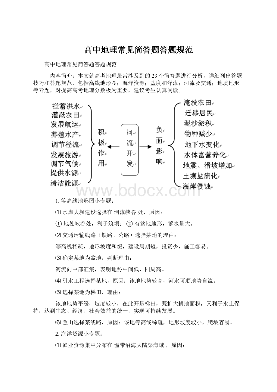 高中地理常见简答题答题规范Word格式.docx