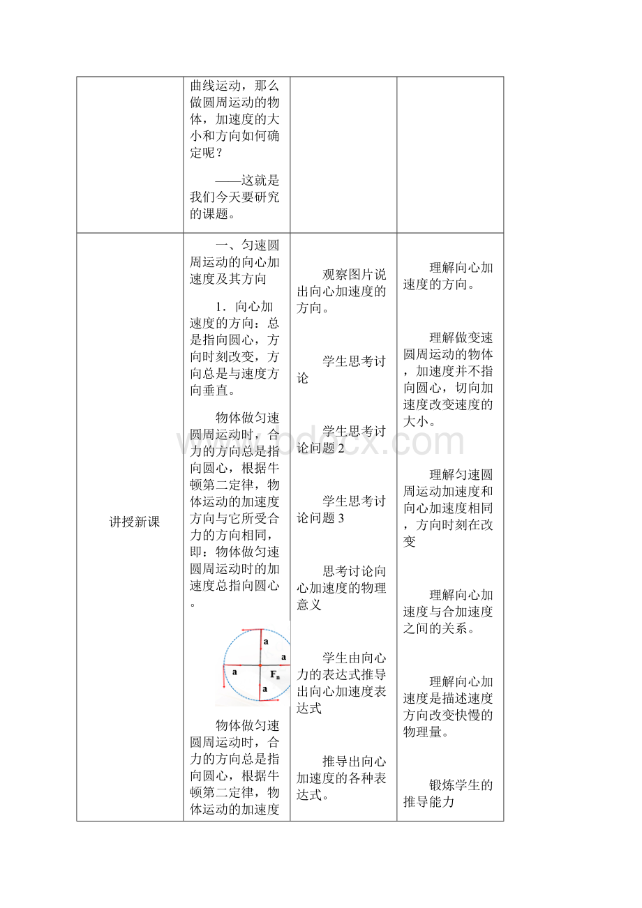 第六章 圆周运动3教案向心加速度Word下载.docx_第2页