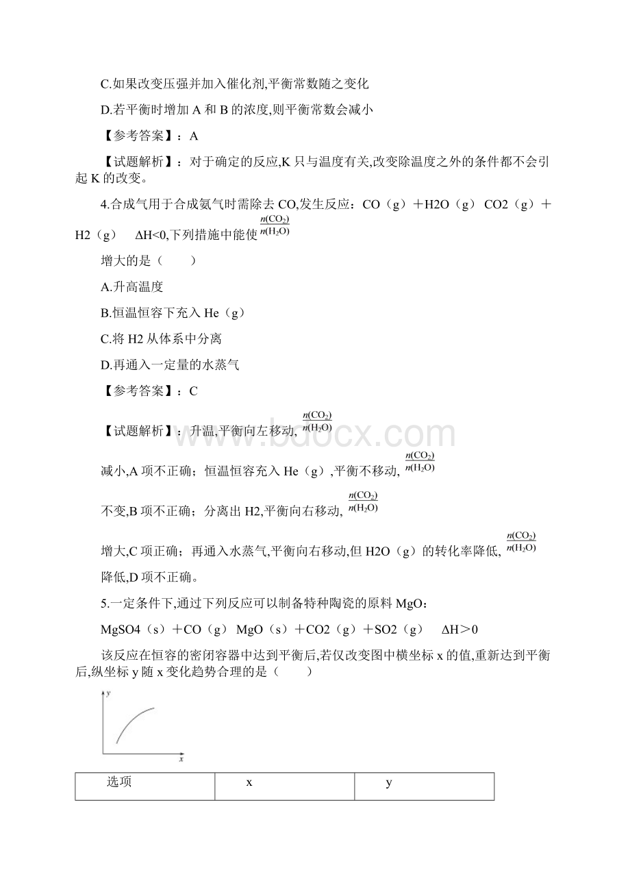 高中化学人教版选修4化学反应与原理全套课件学案章末检测卷二.docx_第2页