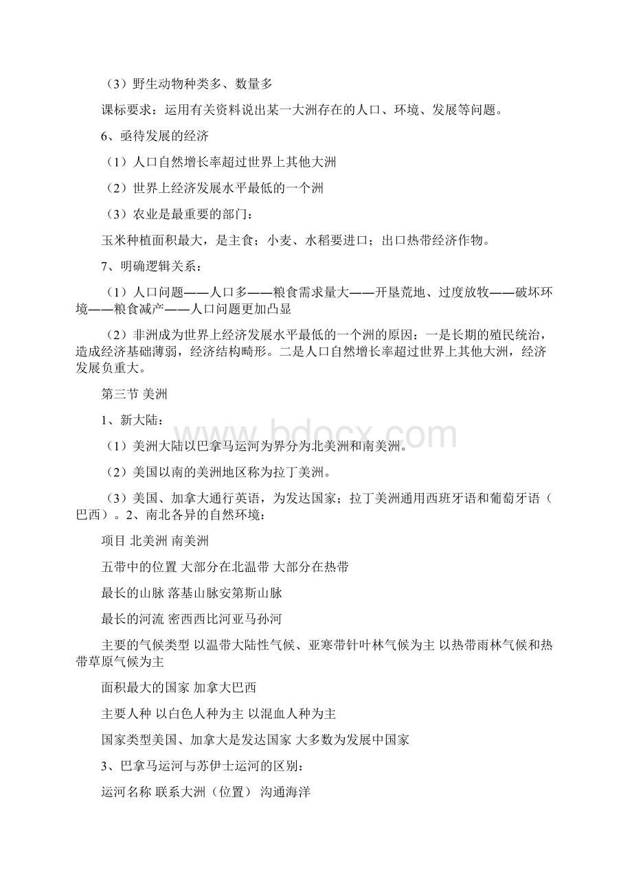 七年级下册地理复习提纲自打Word格式文档下载.docx_第3页