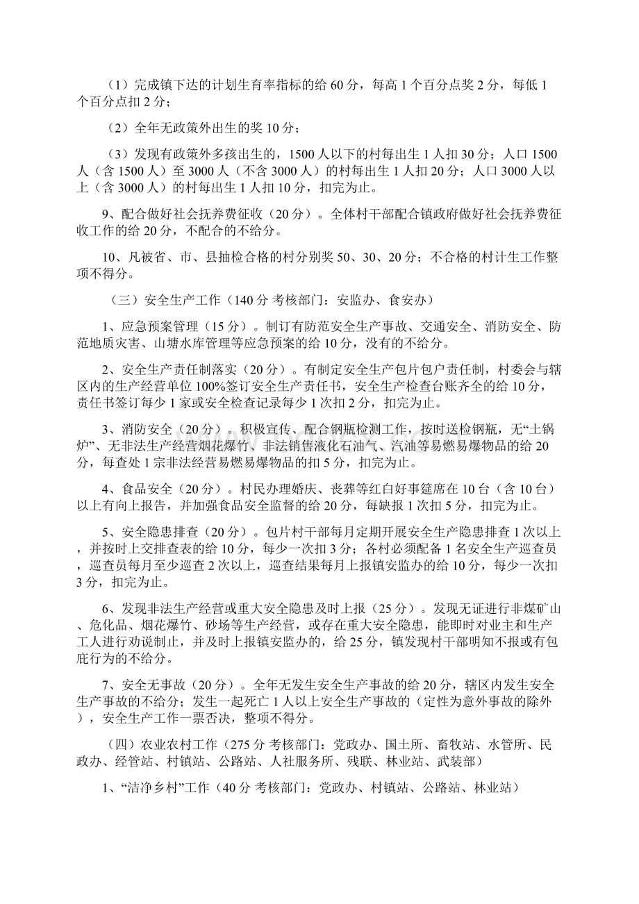 村两委干部工作绩效考核暂行办法Word文档格式.docx_第3页