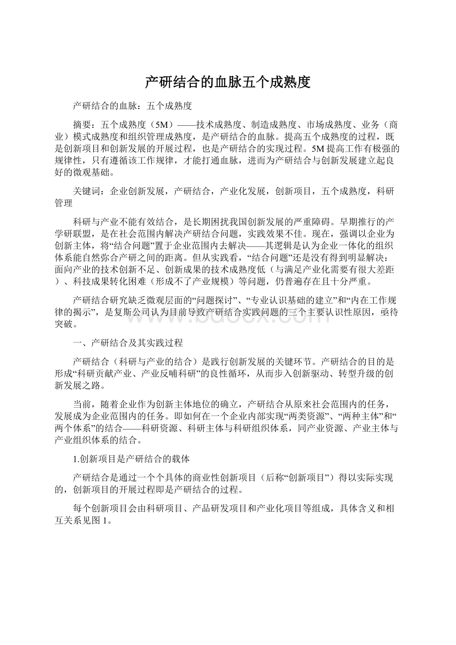 产研结合的血脉五个成熟度.docx_第1页