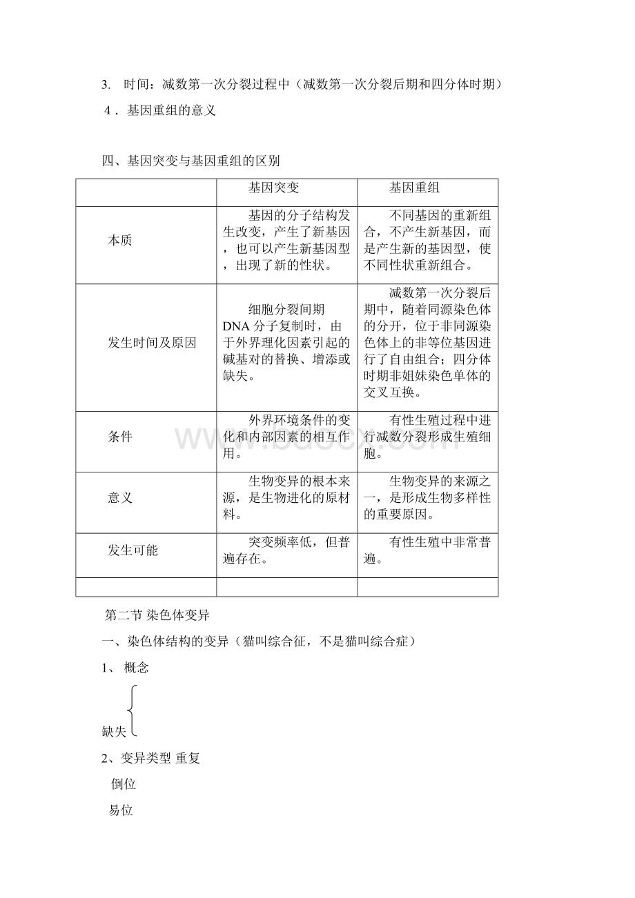 高中生物基因突变及其他变异学案高一生物.docx_第2页