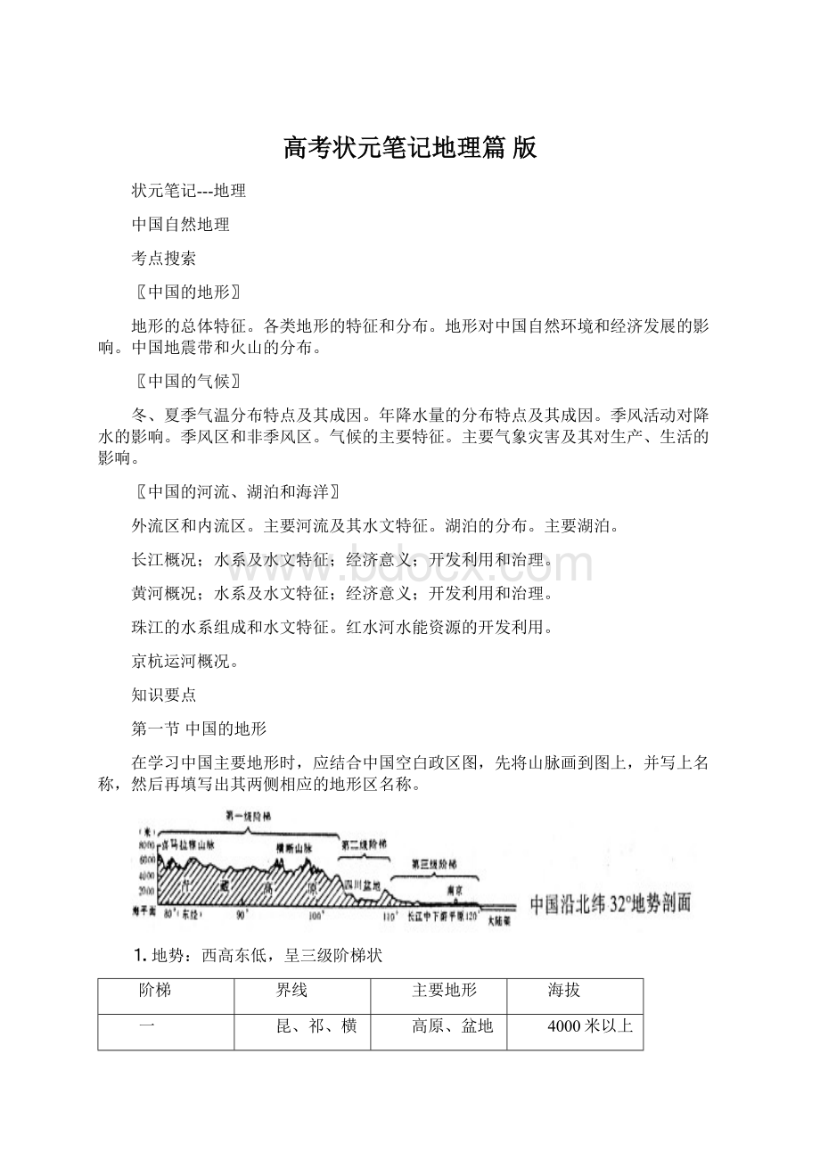 高考状元笔记地理篇 版Word格式.docx