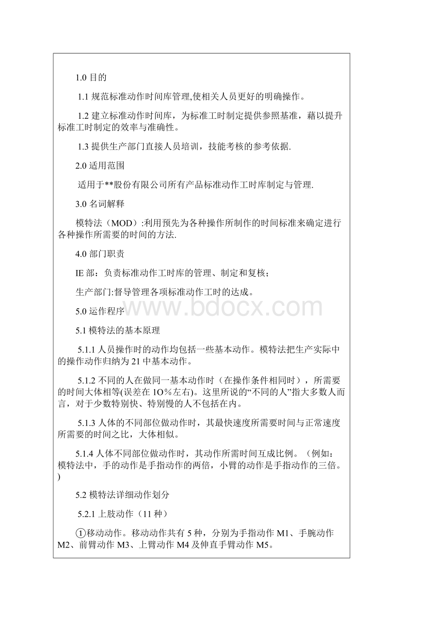 标准规定动作工时库管理组织办法文档格式.docx_第2页