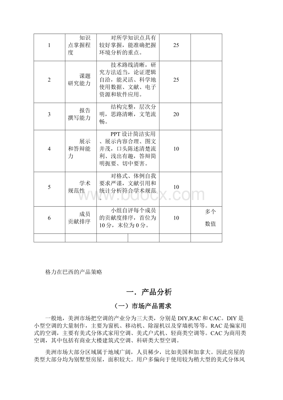 《国际市场营销》实训报告格力产品策略设计Word文档格式.docx_第2页