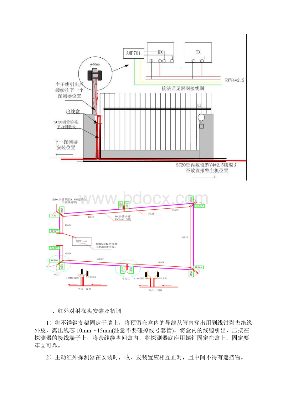 红外对射报警施工方案精Word文档下载推荐.docx_第3页