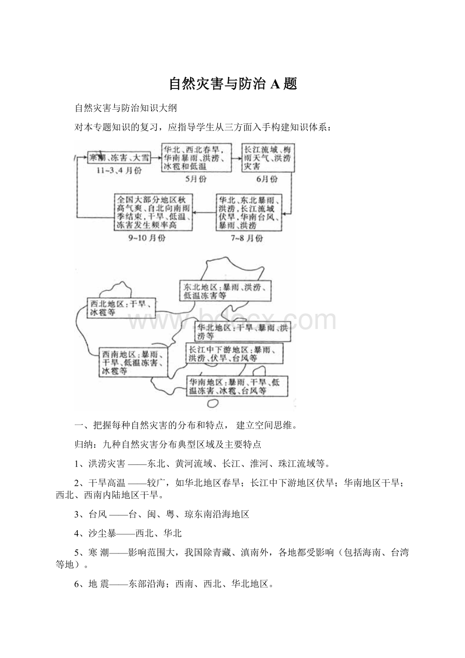 自然灾害与防治A题.docx_第1页