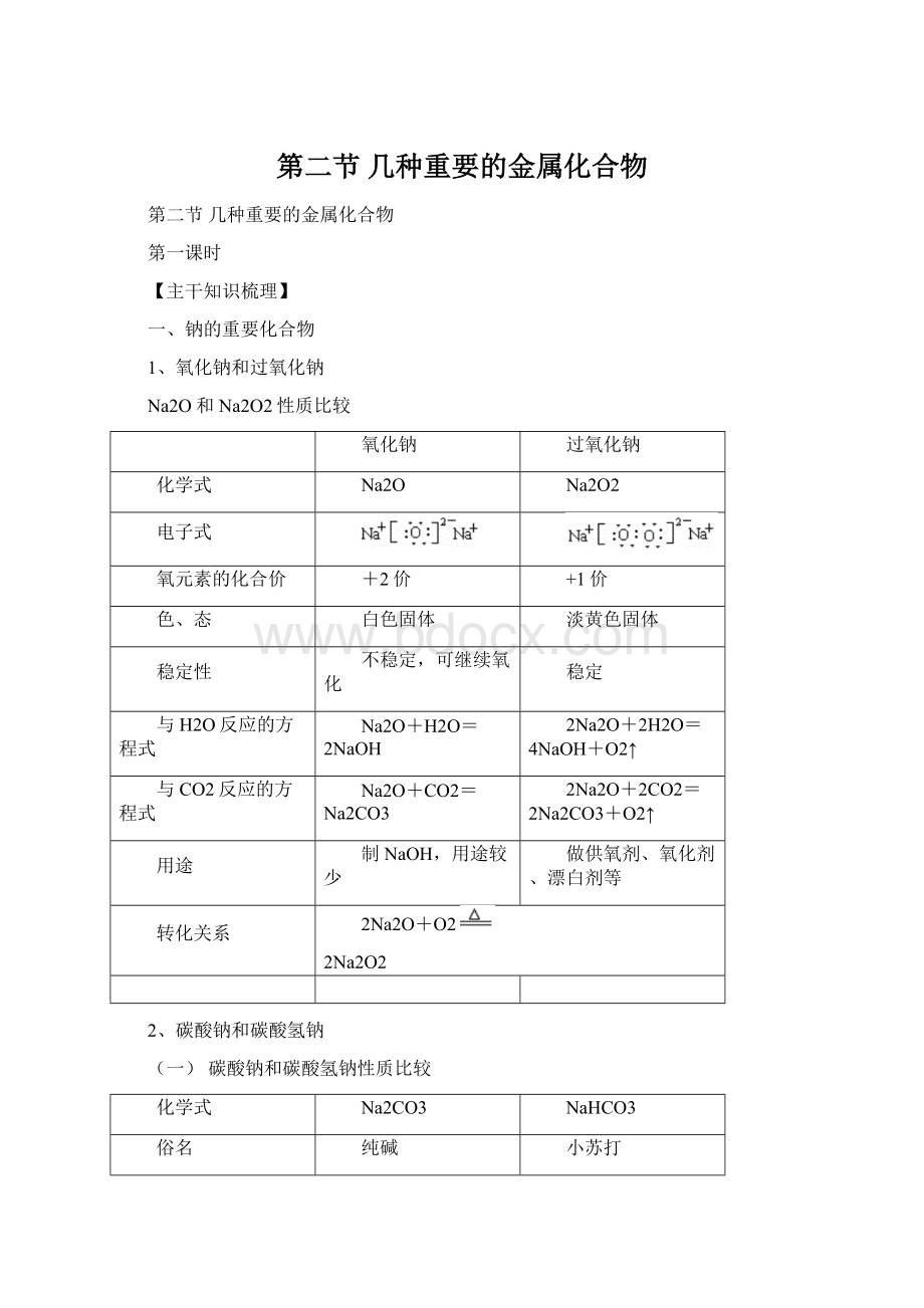 第二节几种重要的金属化合物Word格式.docx_第1页