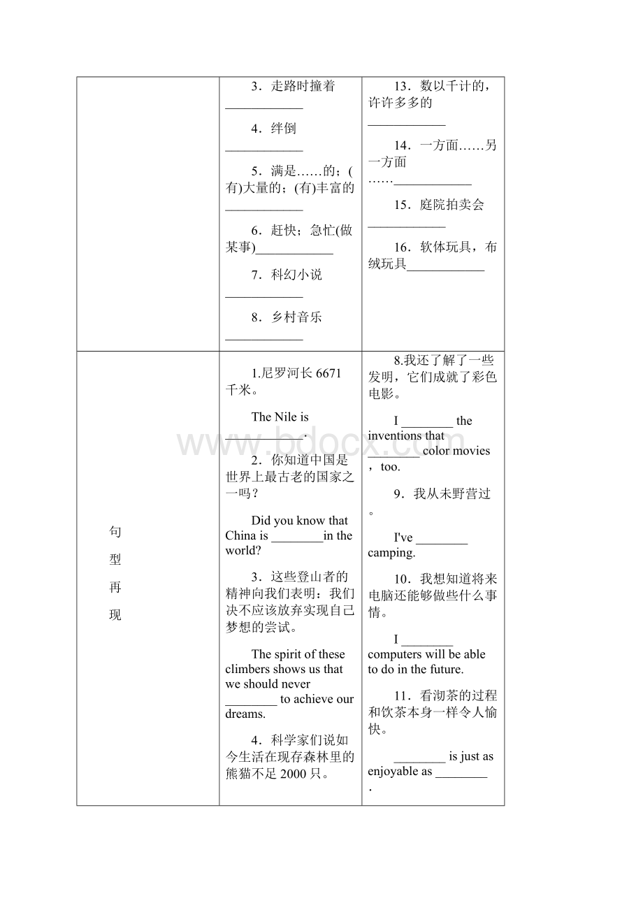 中考命题研究河北省中考英语 基础知识梳理 八下 Units 710Word下载.docx_第2页