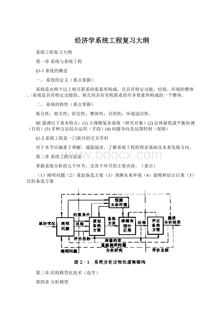 经济学系统工程复习大纲.docx_第1页