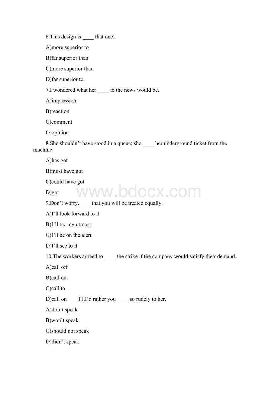 英语专业四级语法考试题和答案3.docx_第2页