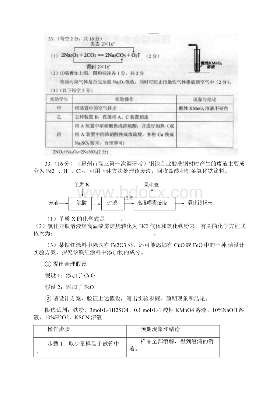 广东省各地模拟考化学试题分类13化学实验非选择题Word格式.docx_第2页