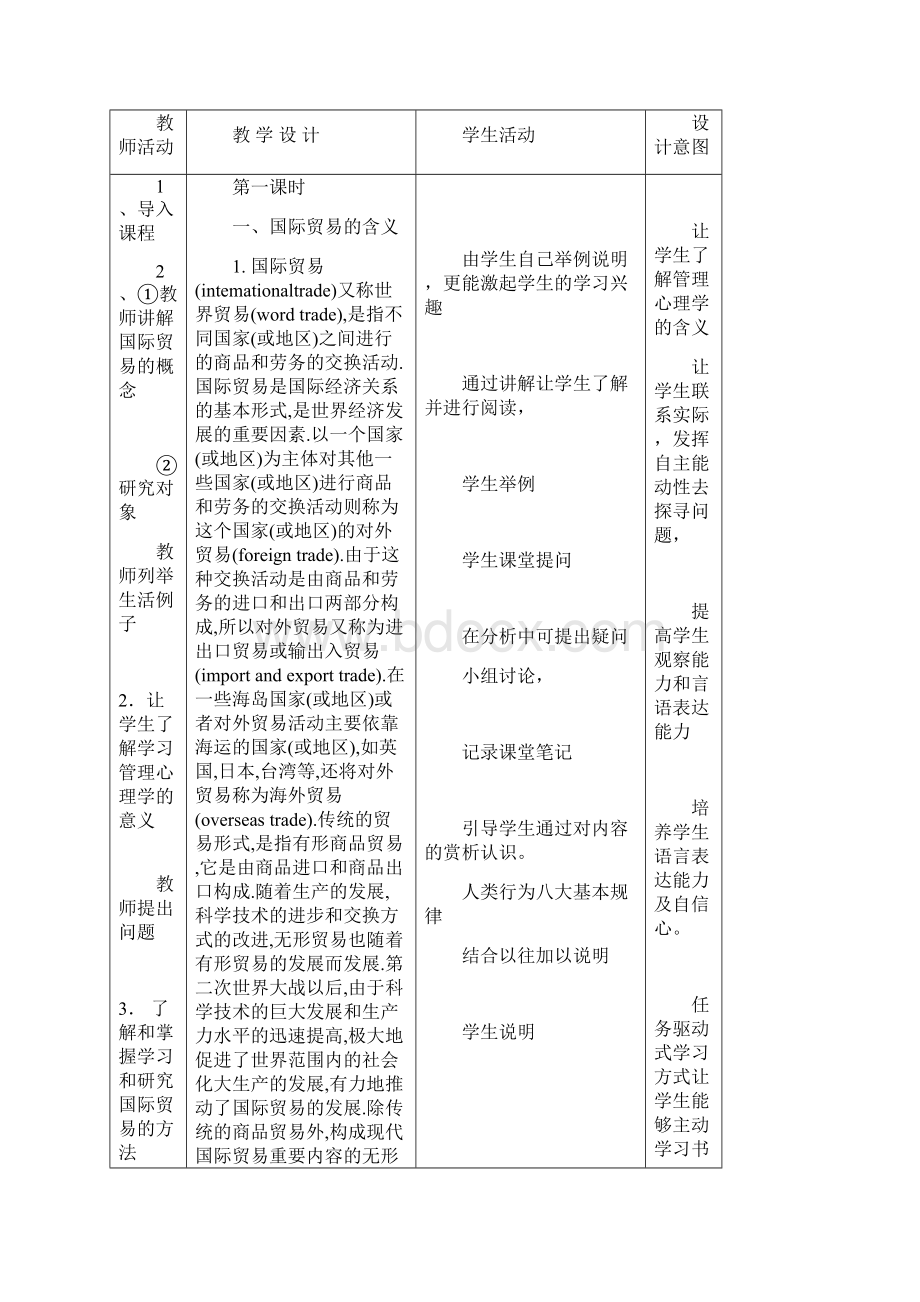 国际贸易教案Word下载.docx_第2页