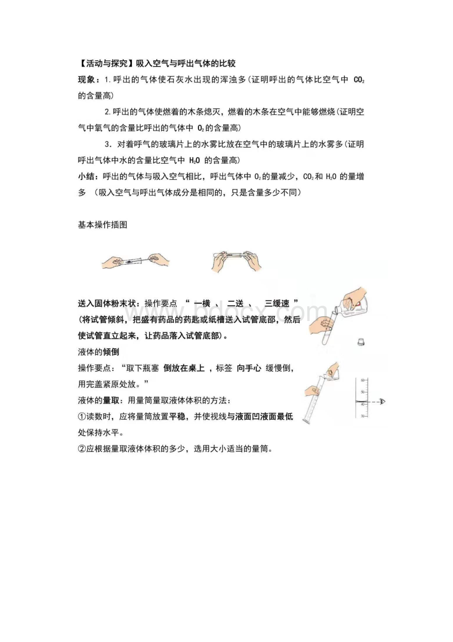 人教版九年级中考化学课本实验总结.docx_第2页