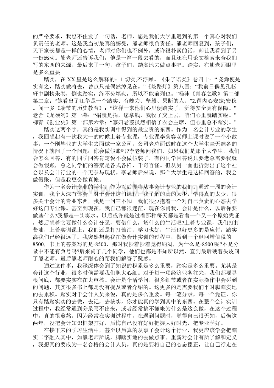 会计专业学生实训总结文档格式.docx_第3页