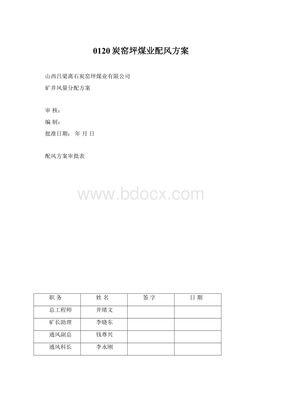 0120炭窑坪煤业配风方案.docx_第1页