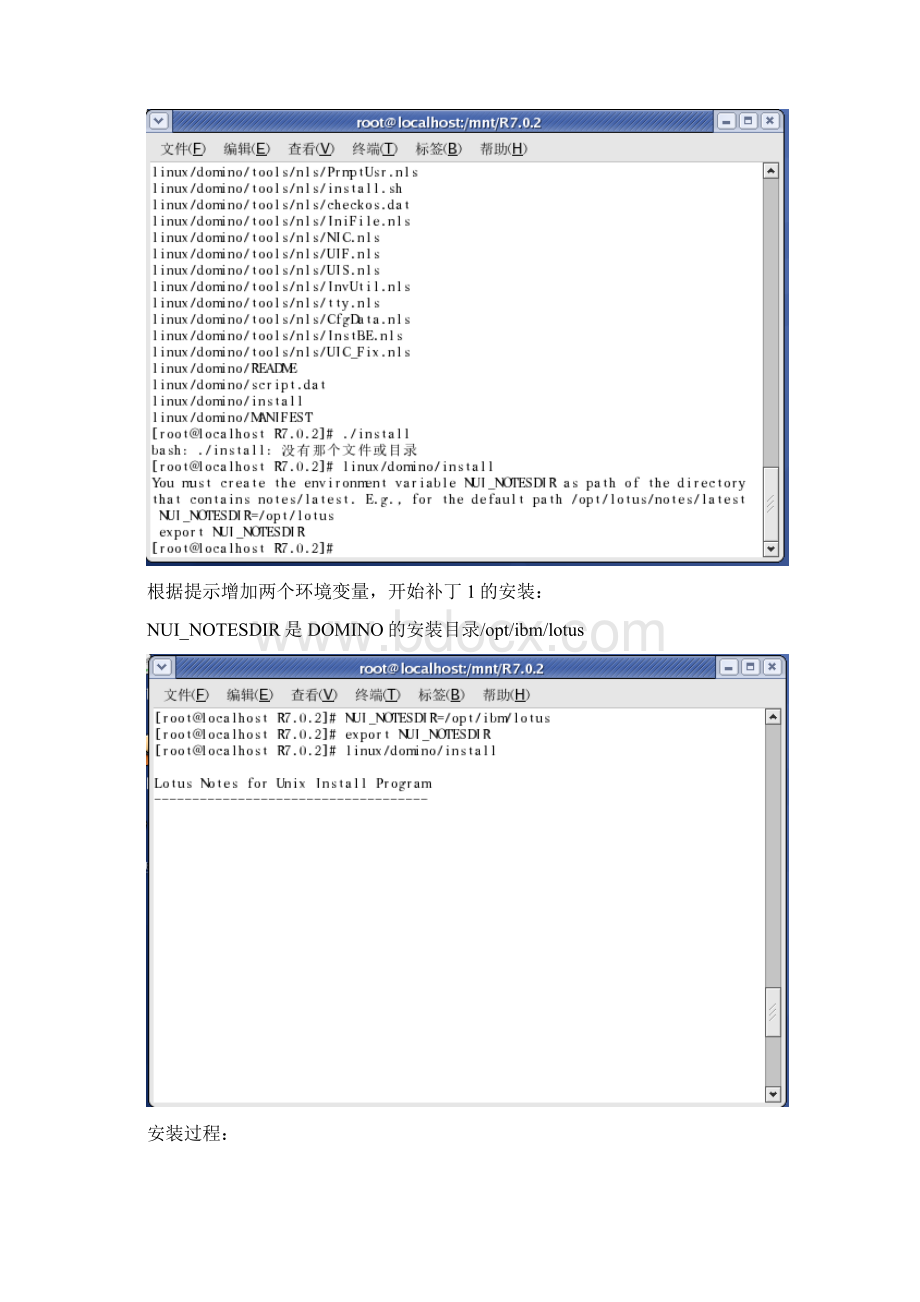 1Linux环境DOMINO补丁安装说明文档.docx_第2页