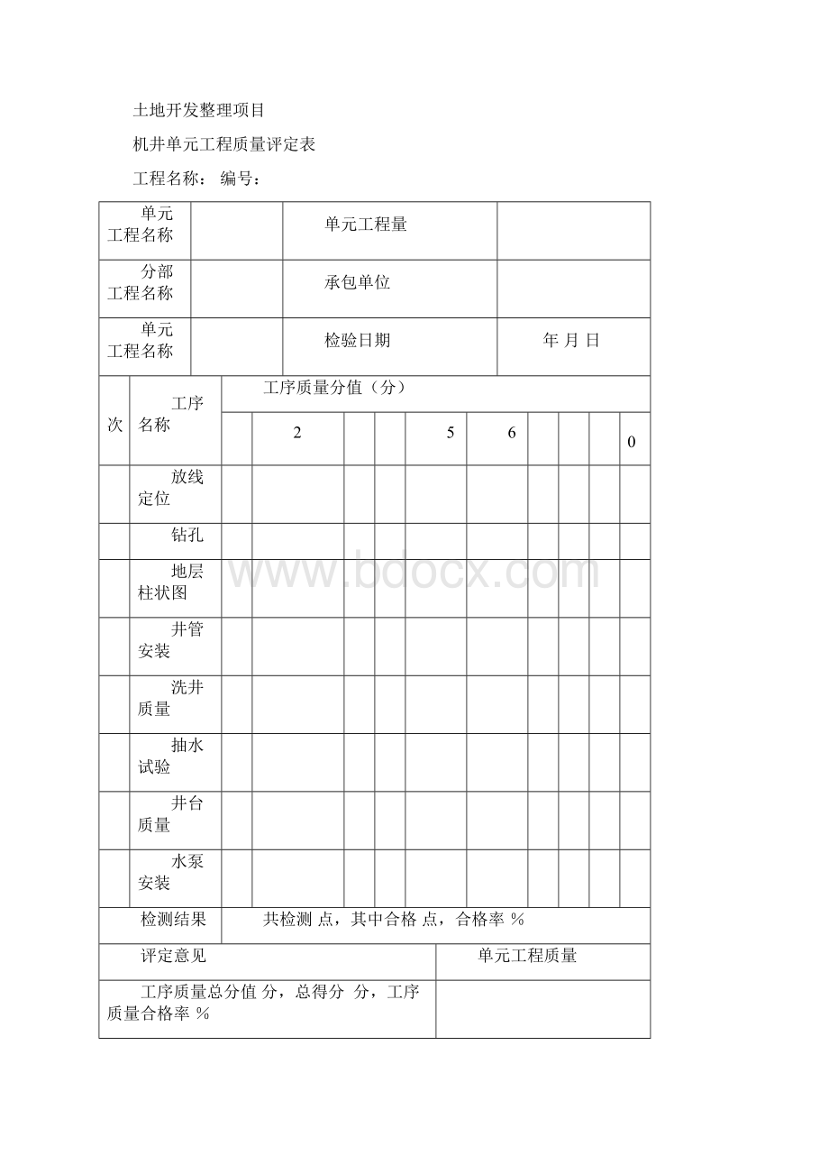 土地整理质量评定表农水部分.docx_第2页