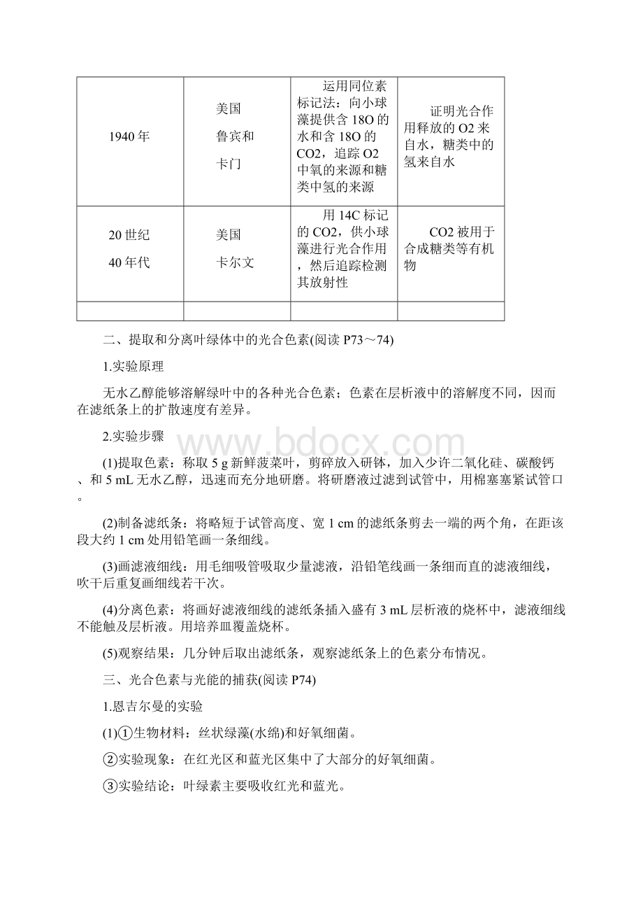 学年高一生物苏教版必修一课时作业421 光合作用的认识过程与光合色素Word格式文档下载.docx_第2页