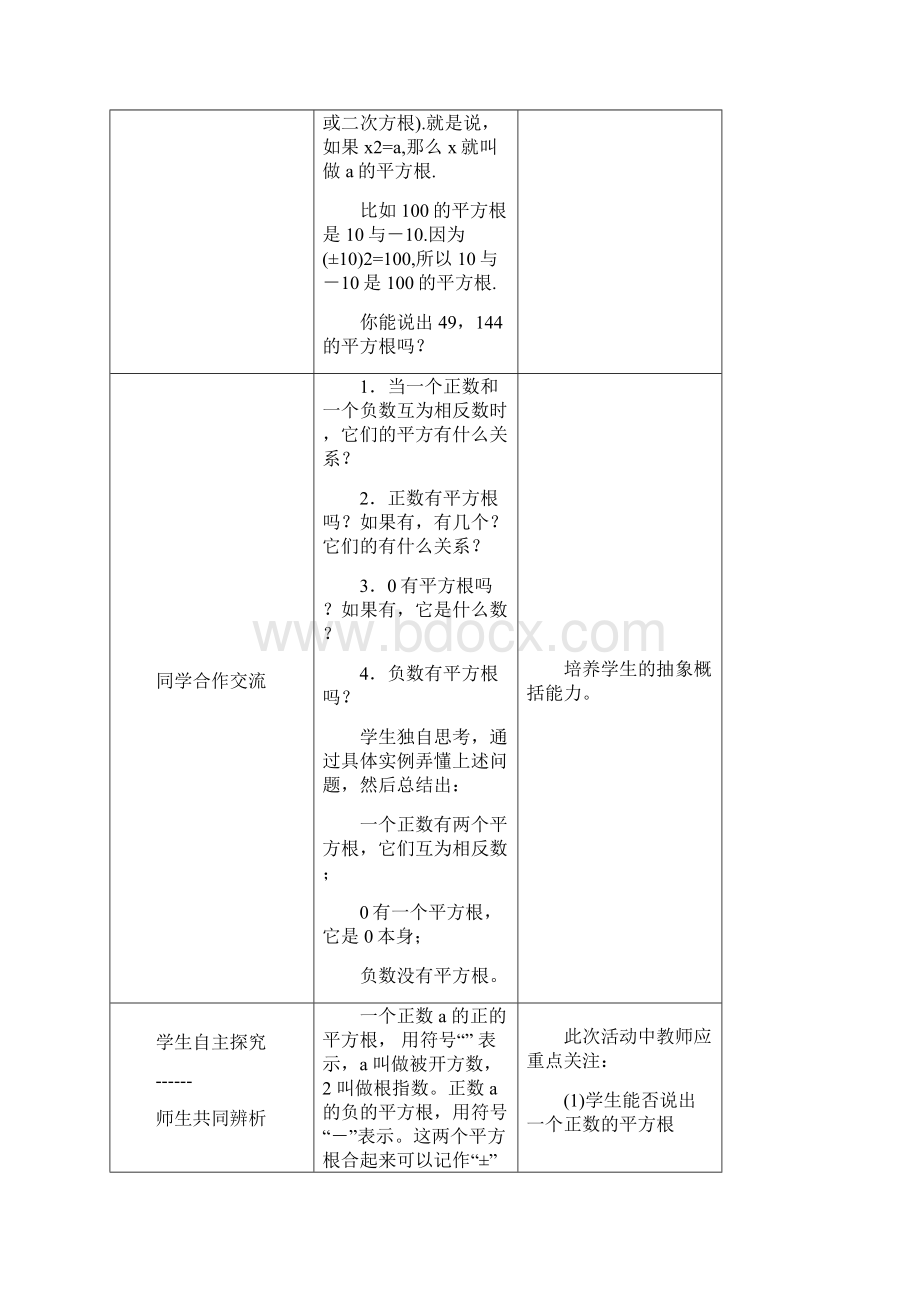 八年级数学上册141平方根教案新版冀教版.docx_第3页