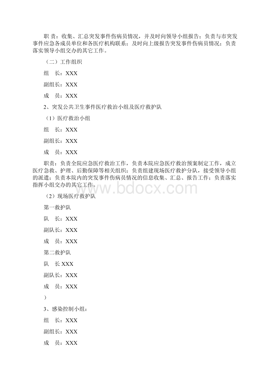 完整版医院突发公共卫生事件应急预案Word文档下载推荐.docx_第2页