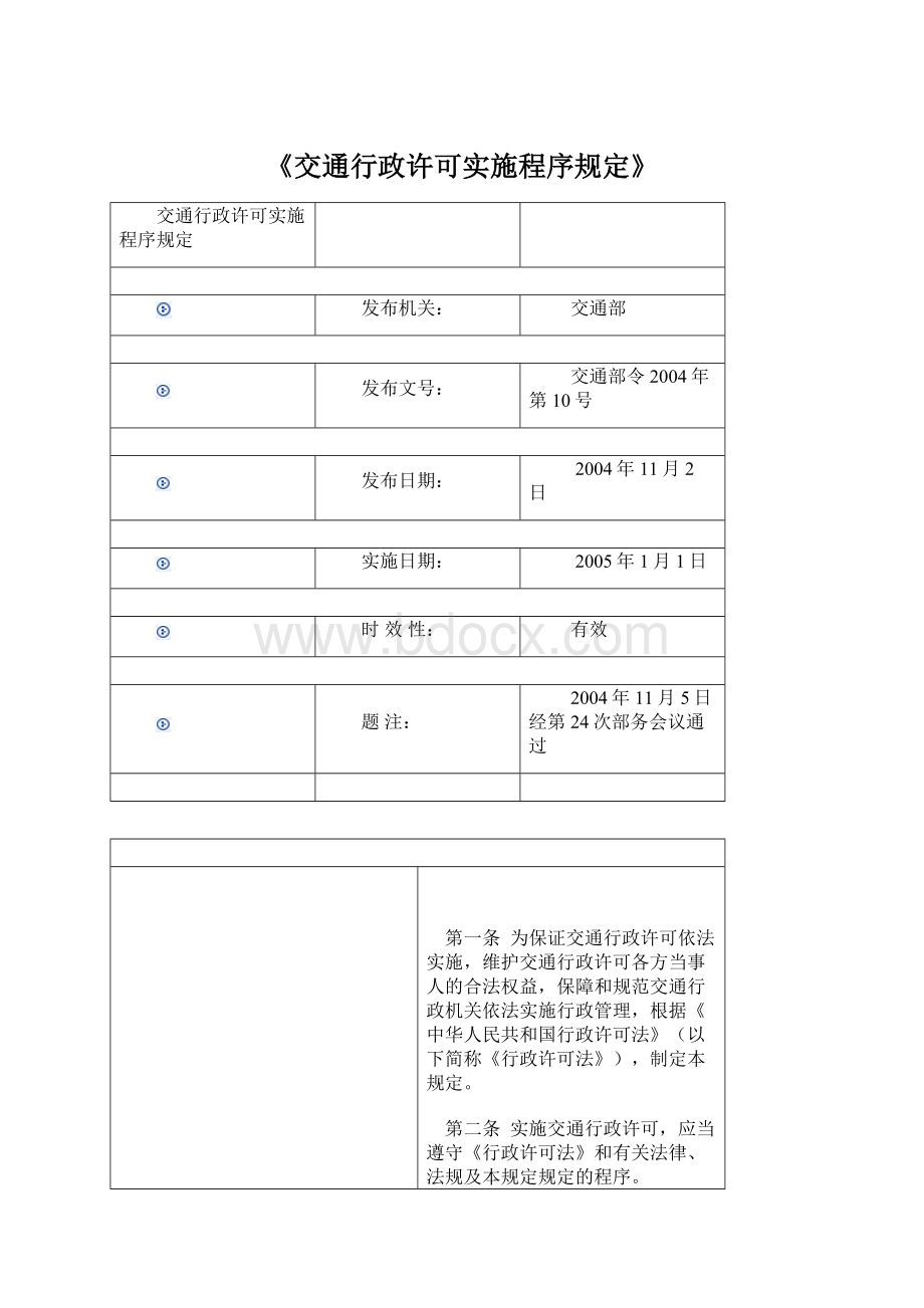 《交通行政许可实施程序规定》.docx