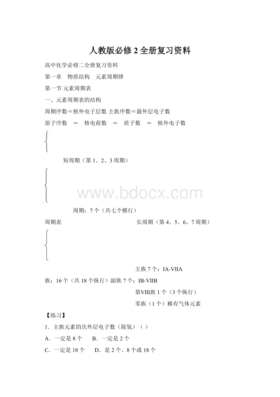 人教版必修2全册复习资料.docx_第1页