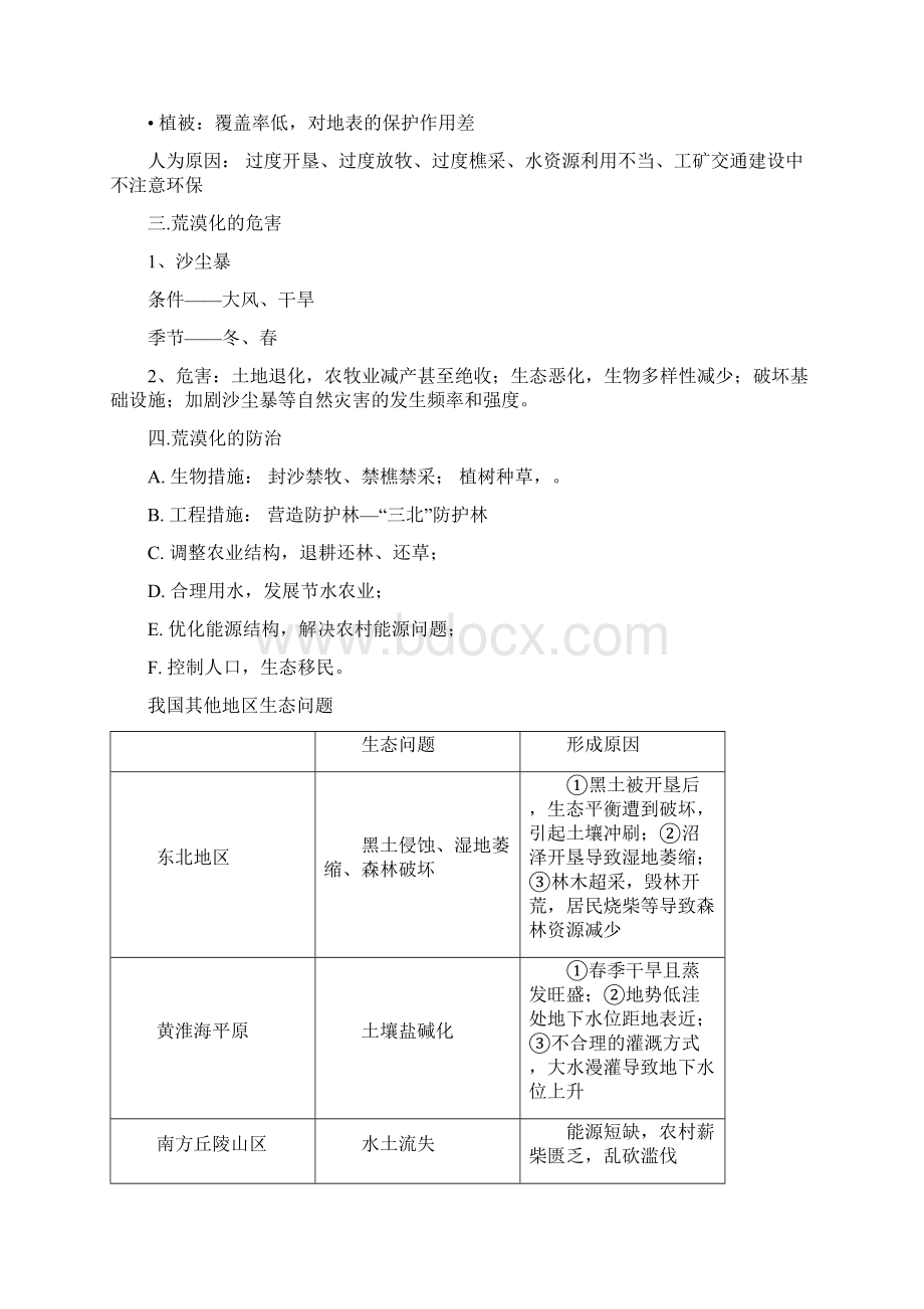 学考复习必修三荒漠化的治理和防治以我国西北内陆为例文档格式.docx_第2页