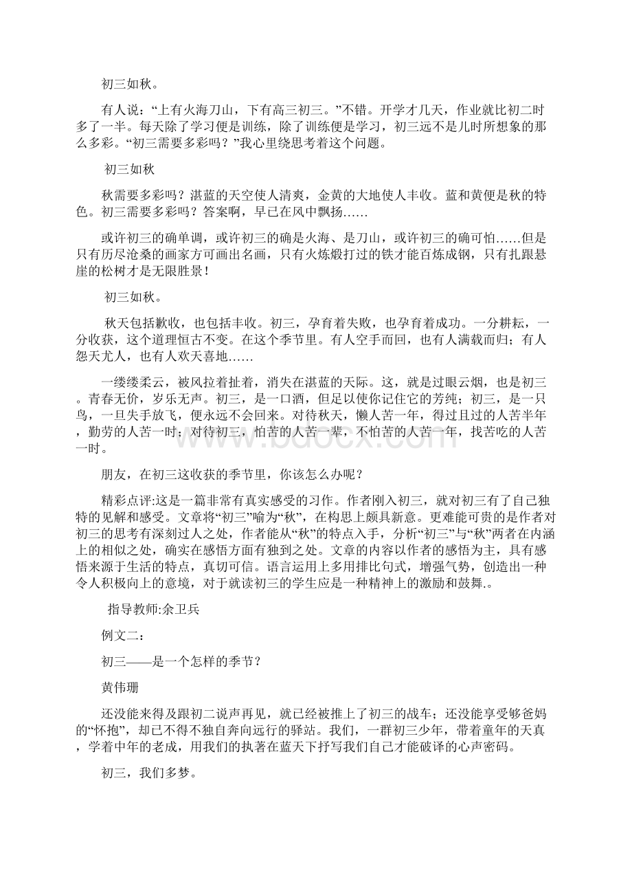 中考作文专项训练专号文档格式.docx_第2页