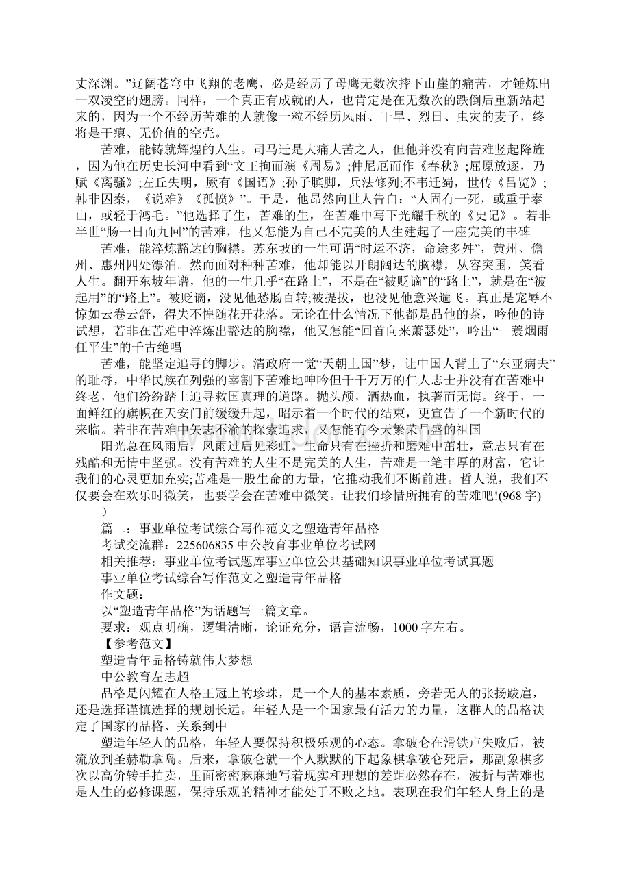 事业单位综合写作模板Word格式文档下载.docx_第2页