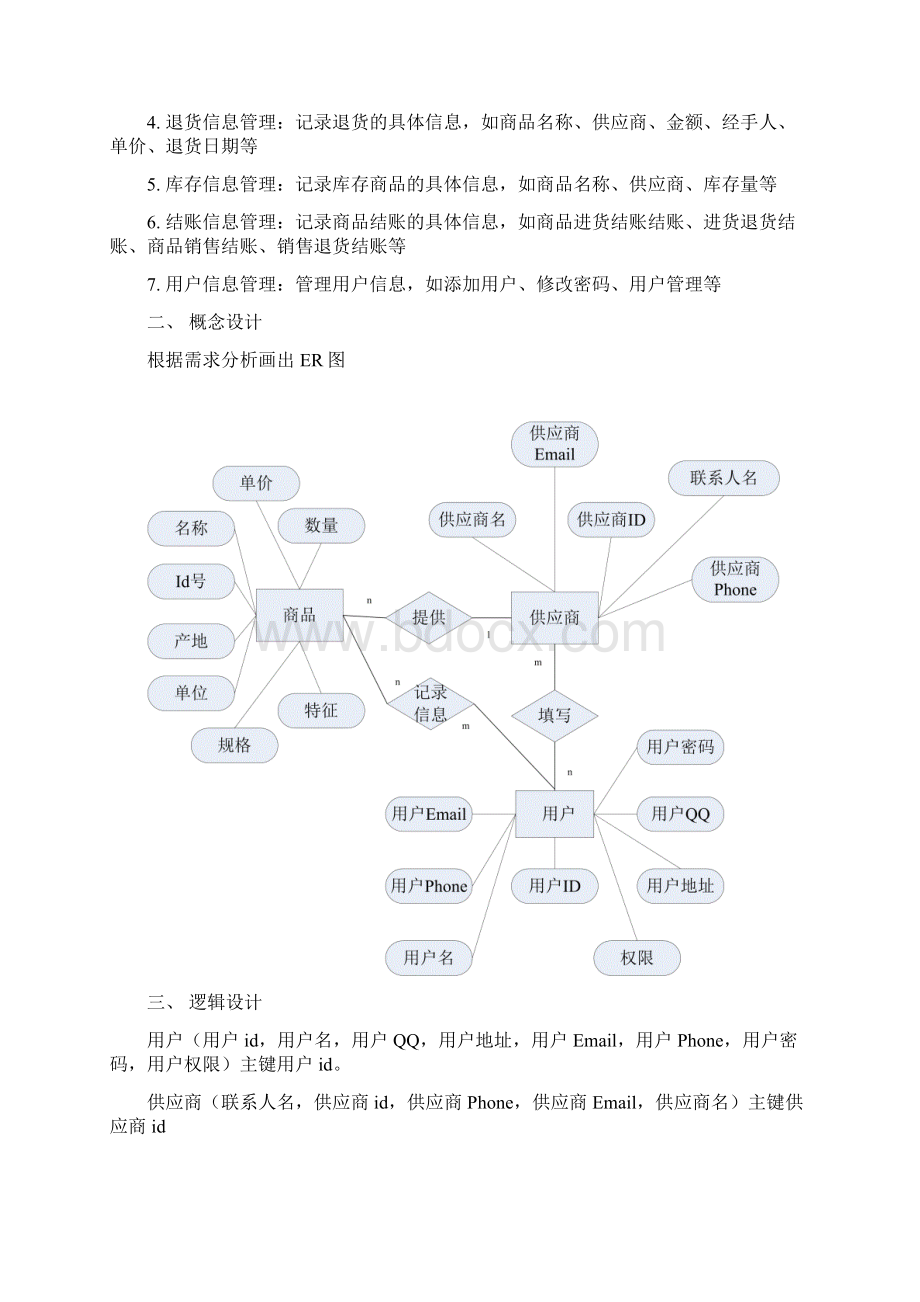 商品销售管理系统课程设计Word格式.docx_第3页