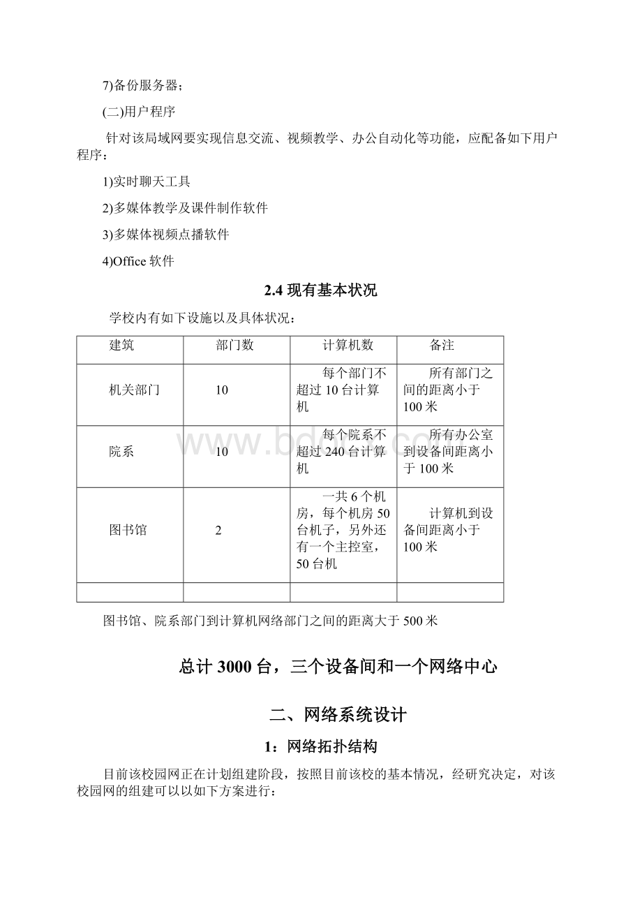 苏州科技学院计算机网络大作业某高校校园网设计Word下载.docx_第3页