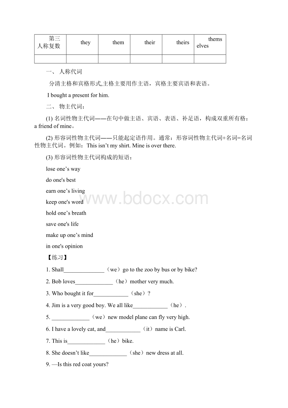 初高中英语语法专题代词及答案.docx_第2页