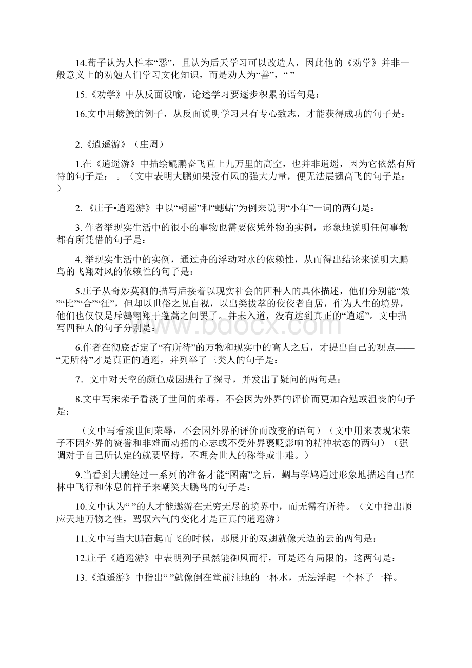 按课文篇目整理适用高一必背古诗文高中部分文档格式.docx_第2页