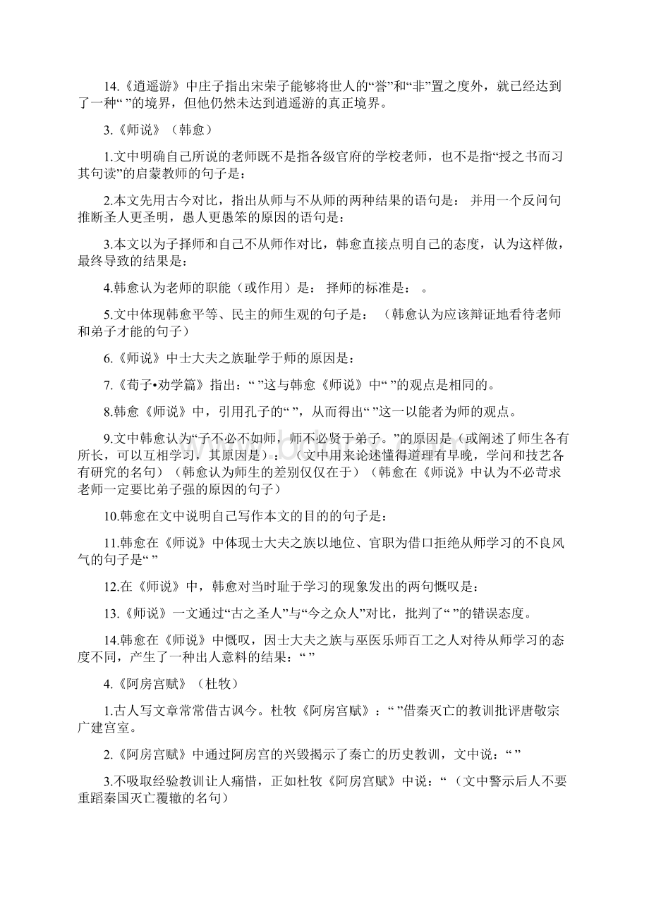 按课文篇目整理适用高一必背古诗文高中部分文档格式.docx_第3页