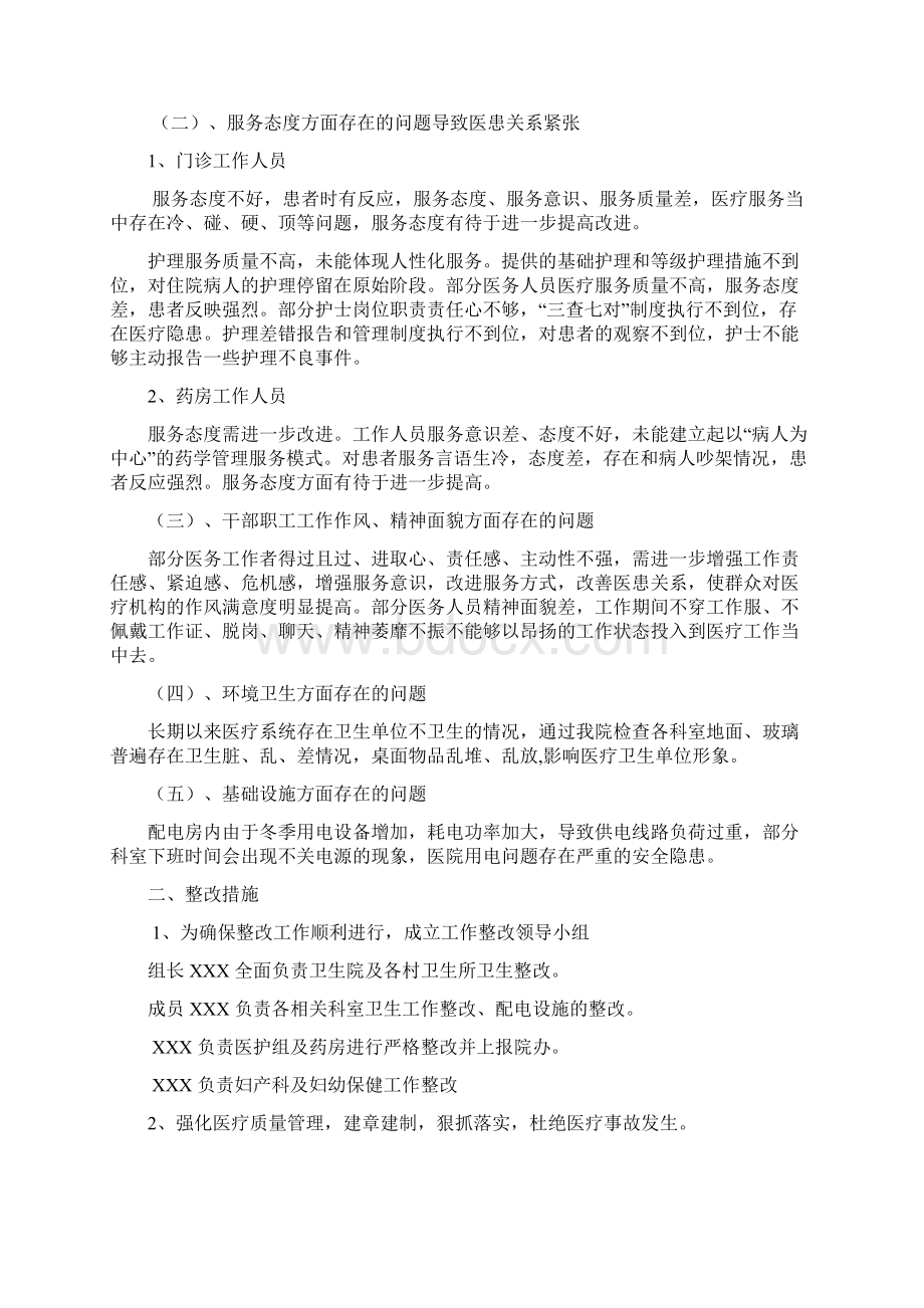 卫生院关于医疗安全隐患整改自查报告Word下载.docx_第2页