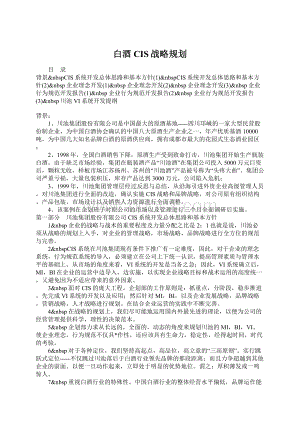 白酒CIS战略规划文档格式.docx