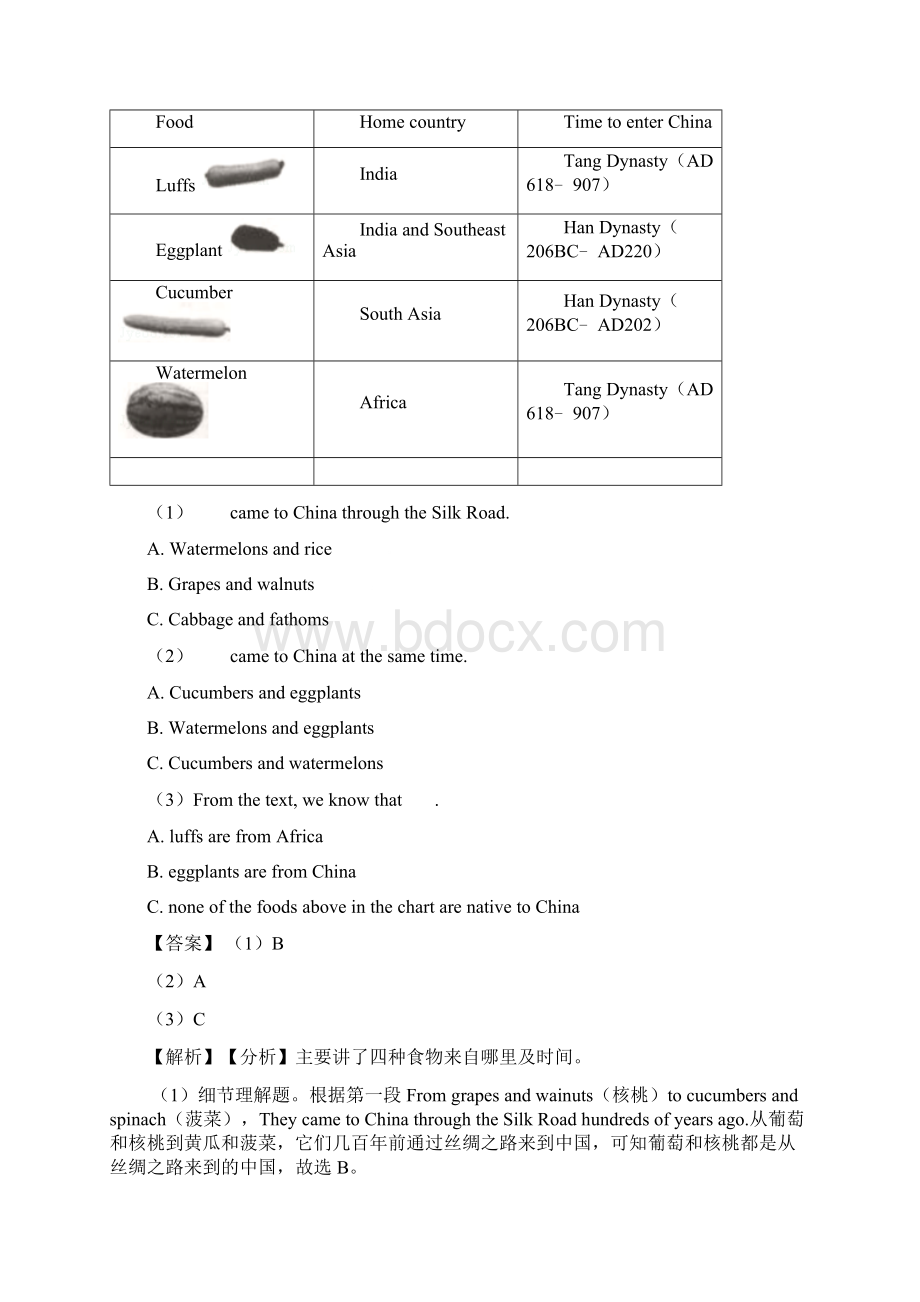 英语初三英语英语阅读理解汇编专项训练及答案.docx_第3页