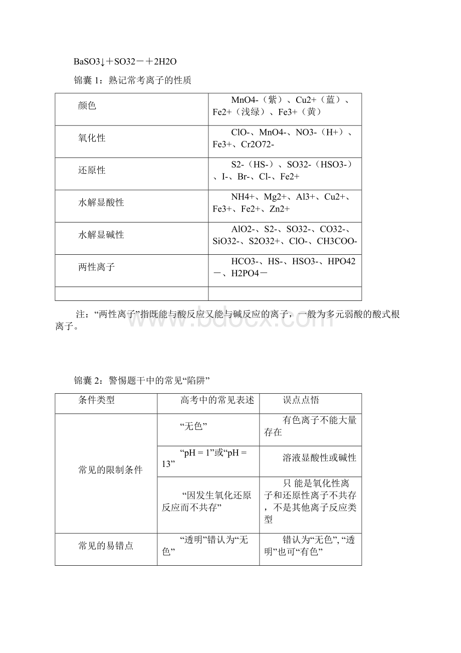 第三讲离子共存问题文档格式.docx_第2页