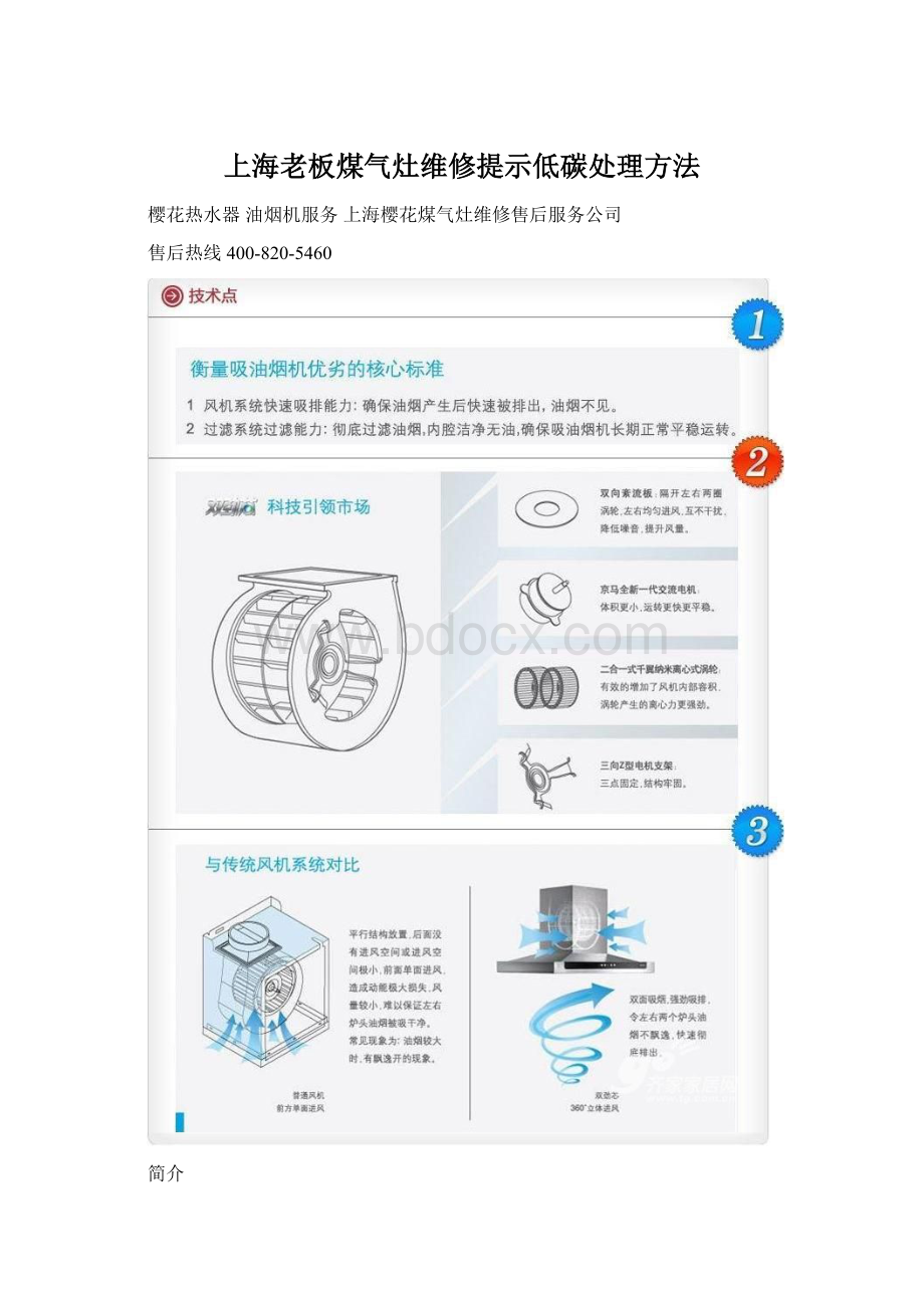 上海老板煤气灶维修提示低碳处理方法文档格式.docx