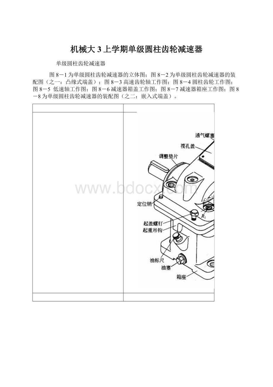 机械大3上学期单级圆柱齿轮减速器文档格式.docx