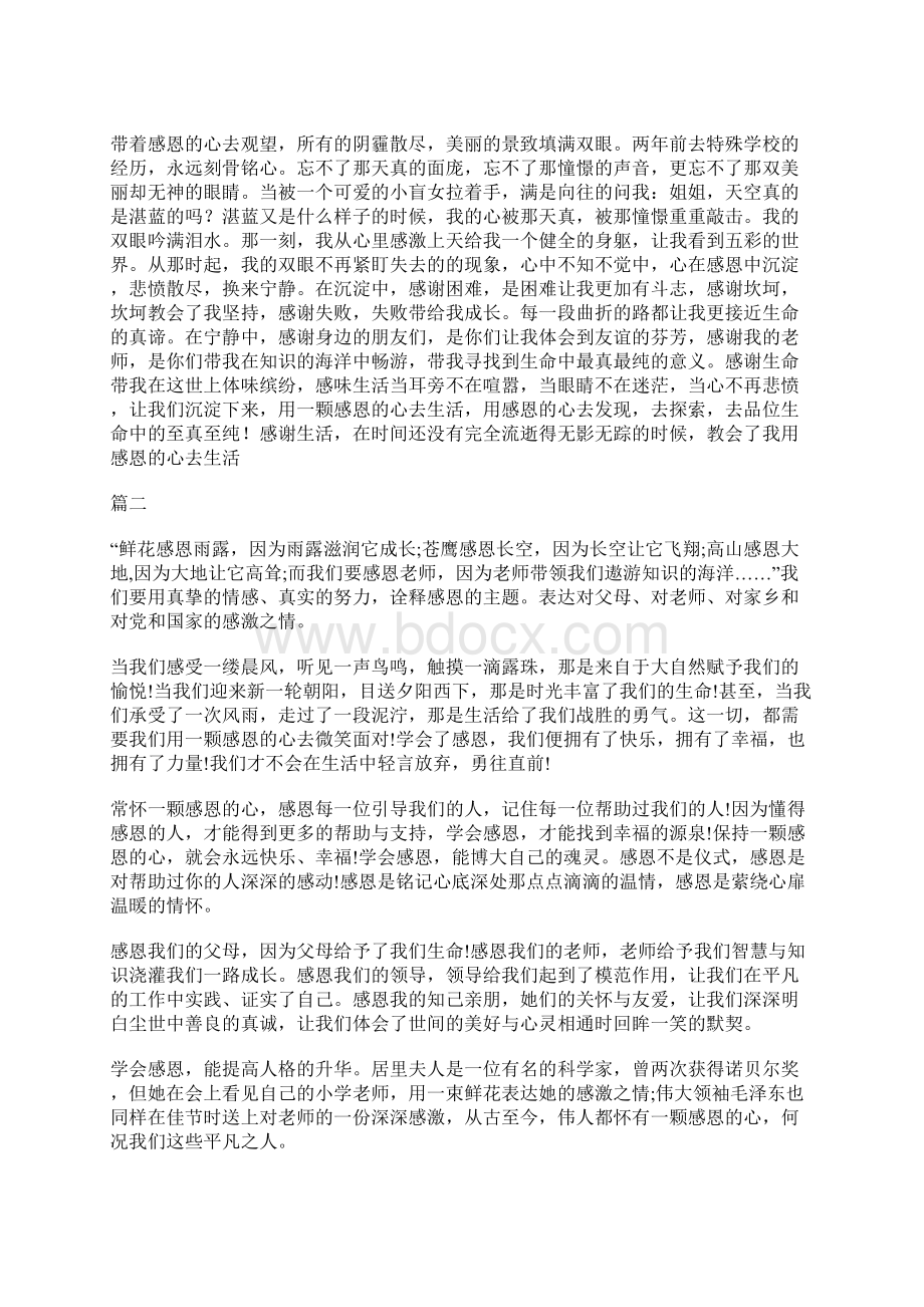 诠释感恩主题演讲稿范文大全.docx_第2页