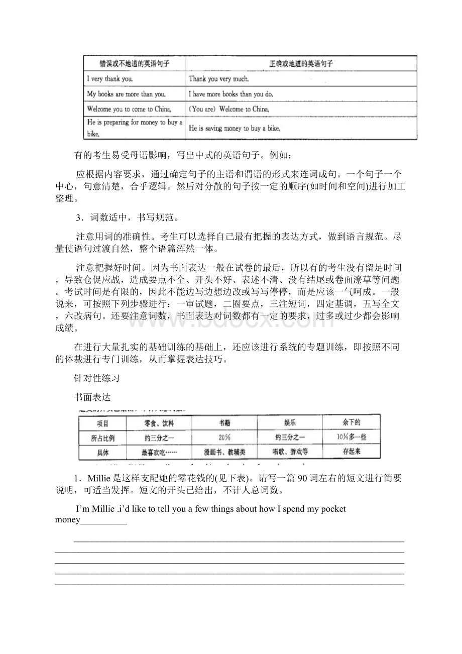 中考英语总复习专题练习书面表达含参考答案.docx_第2页