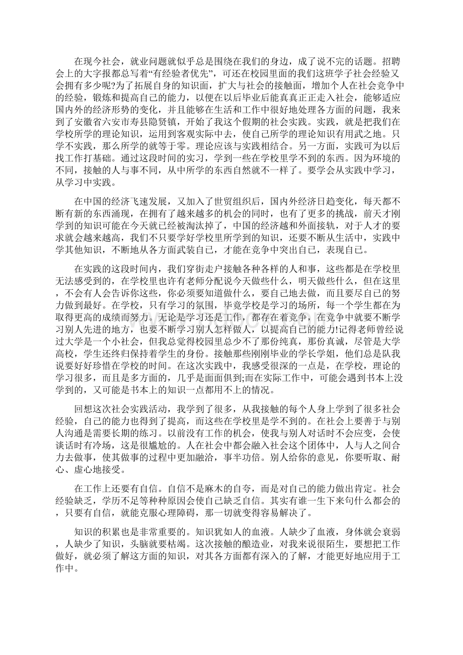 大学生暑期三下乡实践报告范文3000字Word文档格式.docx_第2页