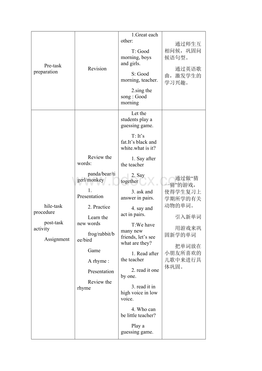 完整打印版牛精英语沪教版深圳小学一年级下B教案Word下载.docx_第2页