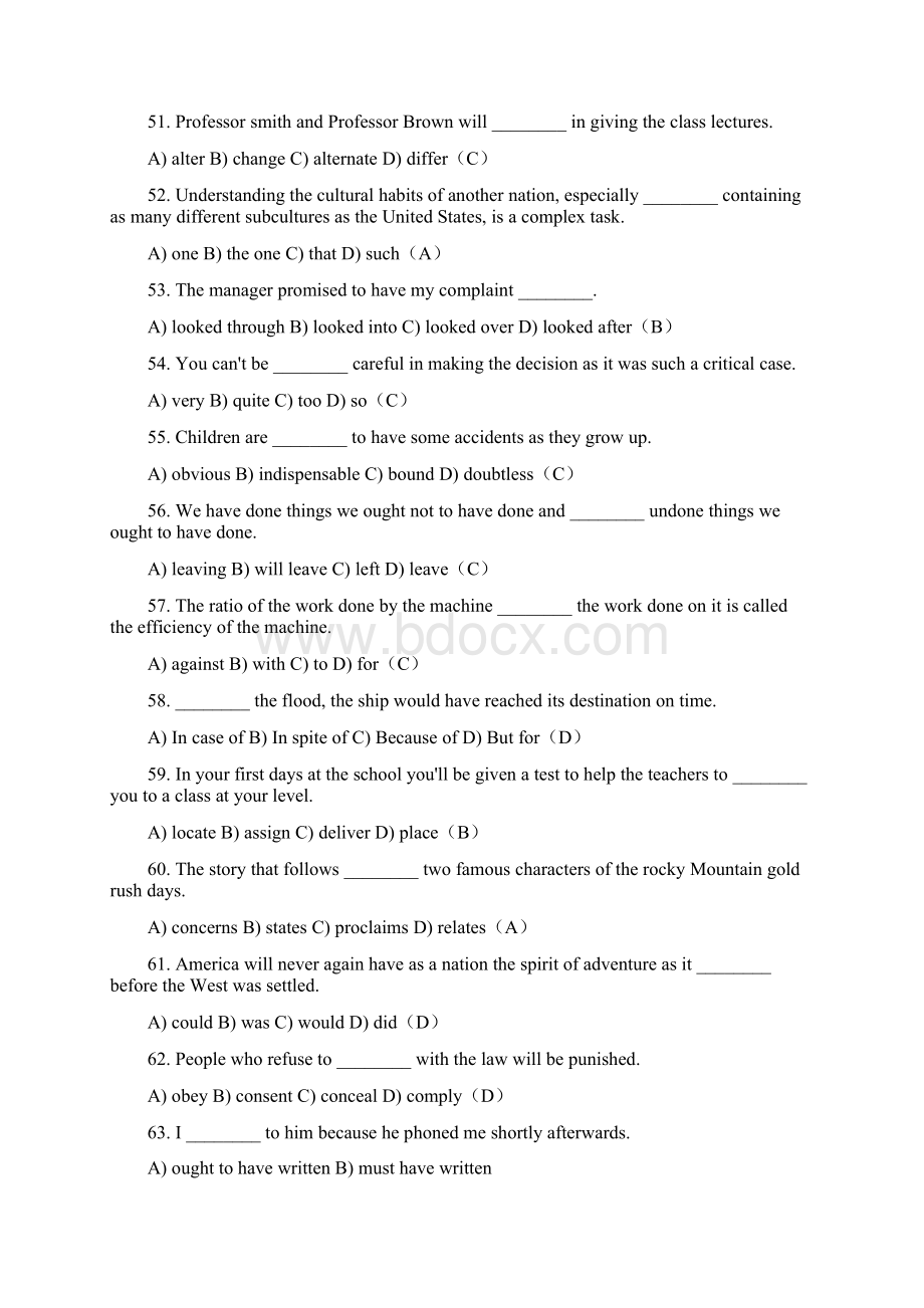 历年六级英语词汇和语法19901995.docx_第2页